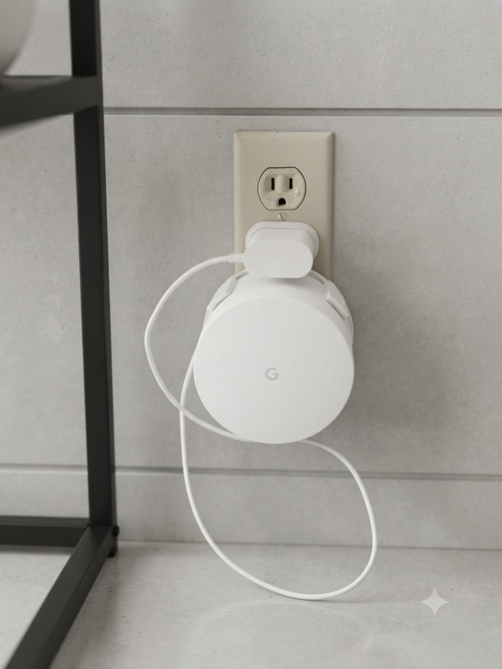 Amortek Circular Wall Mount for a Google Wi‑Fi Mesh AC-1304 White. NO MESH!